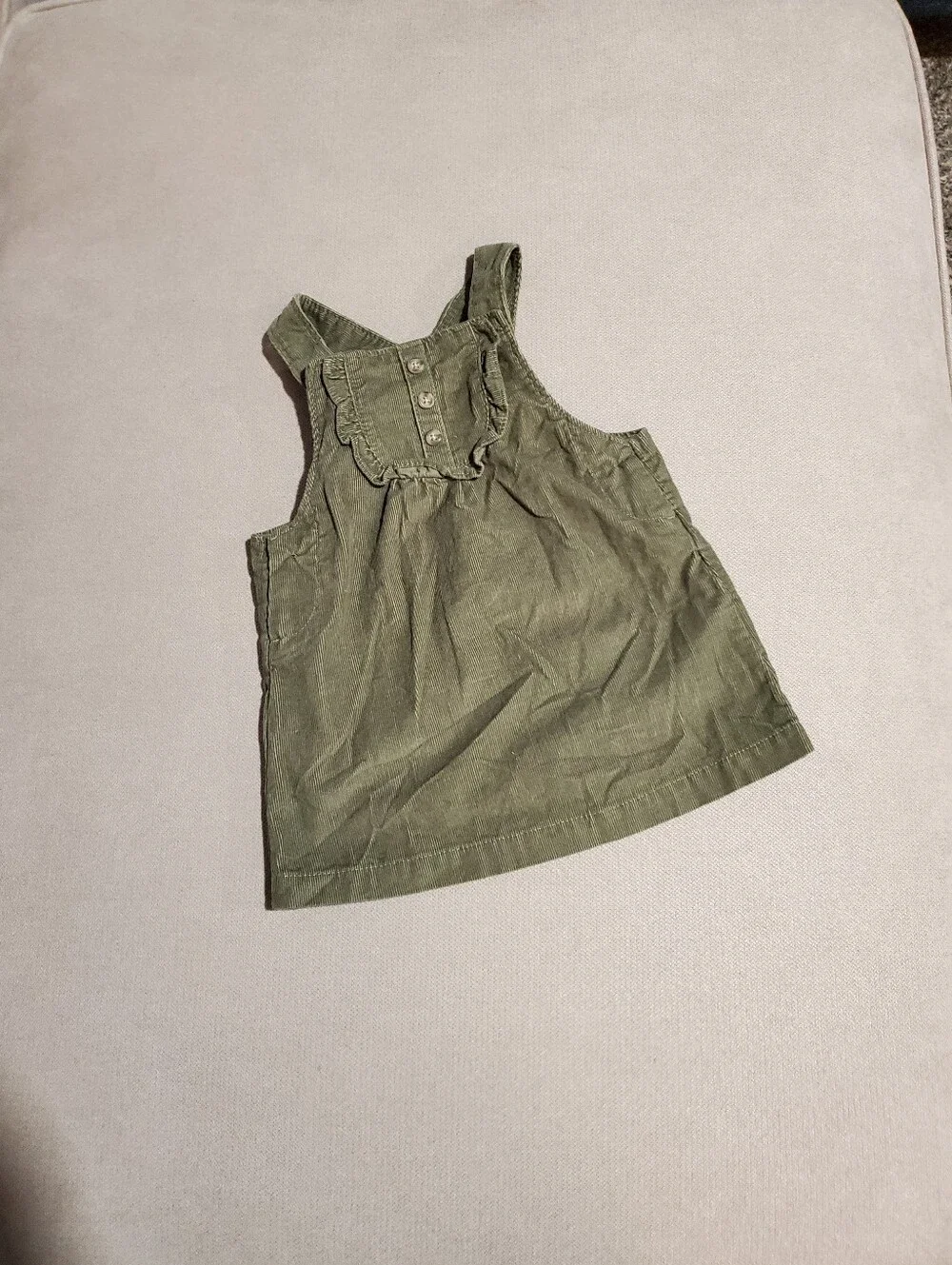 3-6M Carter's Olive Green Dress with Button Front